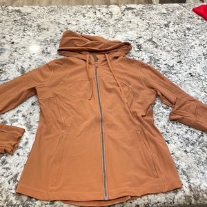 Lululemon Hooded Define jacket Desert Sun sz 12
